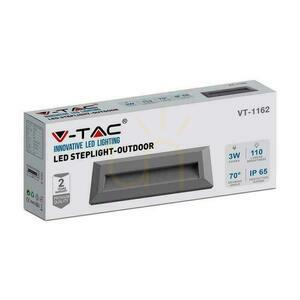 3W LED V-TAC Trapparmatur Grå Rektangel 230V IP65 VT-1162 3000K 110lm small 3