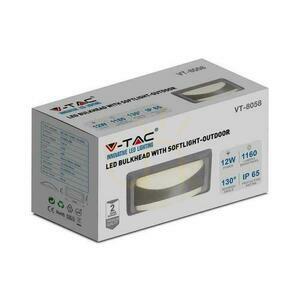 V-TAC 12W LED väggarmatur grå IP65 VT-8058 4000K 1160lm small 4