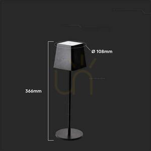 V-TAC 2W LED laddningsdimbar nattdukslampa IP54 svart VT-7563 3000K 200lm. small 5