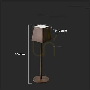 V-TAC 2W LED laddningsbar dimbar nattduksbordslampa IP54 brons Corten VT-7563 3000K 200lm 6 V-TAC 2W LED laddningsbar dimbar nattduksbordslampa IP54 brons Corten VT-7563 3000K 200lm small 6