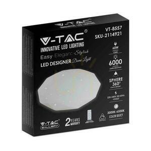 V-TAC VT-8557-N vit LED-takplafond 60 W CCT med fjärrkontroll, 50 cm small 4