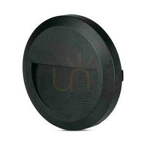 2W LED V-TAC trapphusarmatur svart rund 230V IP65 VT-1142 3000K 80lm small 1