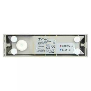 V-TAC 9W LED-väggarmatur Top Down Grå IP65 VT-8056 4000K 850lm small 3