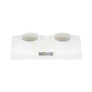 V-TAC 2xGU10 Takarmatur i gips Vit 190x100 VT-11002 3 års garanti small 1