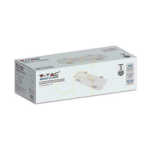Kontrollera V-TAC GU10 Gypsum Armatur GU10 Vägglampa 100x350 VT-11010 3 års garanti.