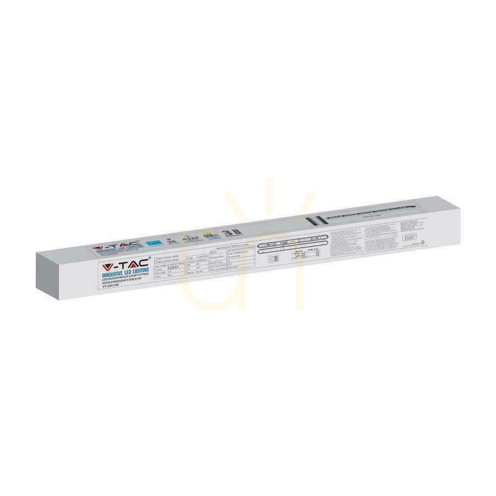 Visa V-TAC SAMSUNG CHIP M-SERIES 36W 120cm LED Hermetisk armatur VT-120136E 4000K 4320lm 3 års garanti V-TAC SAMSUNG CHIP M-SERIES 36W 120cm LED Hermetisk armatur VT-120136E 4000K 4320lm 3 års garanti