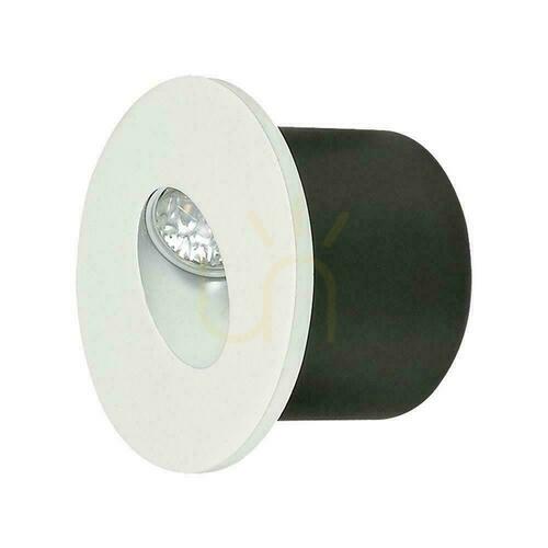 Kontrollera 3W LED V-TAC trapphusarmatur rund vit 230V VT-1109 3000K 270lm