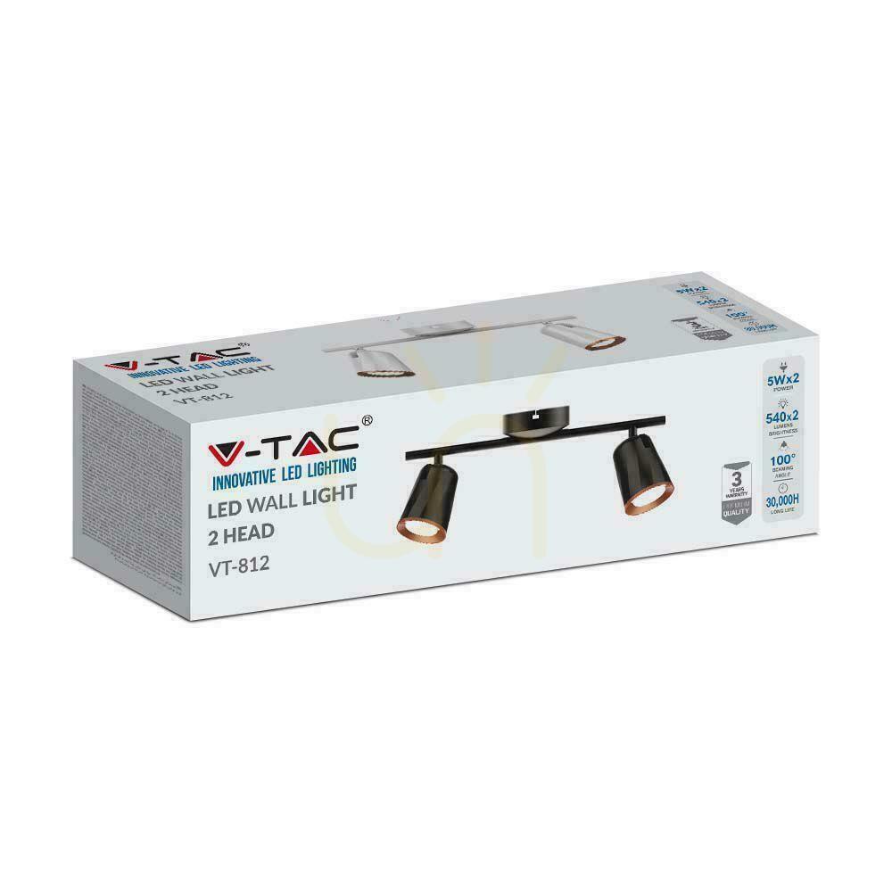Display V-TAC 10W LED takarmatur svart VT-812 3000K 960lm 3 års garanti V-TAC 10W LED takarmatur svart VT-812 3000K 960lm 3 års garanti