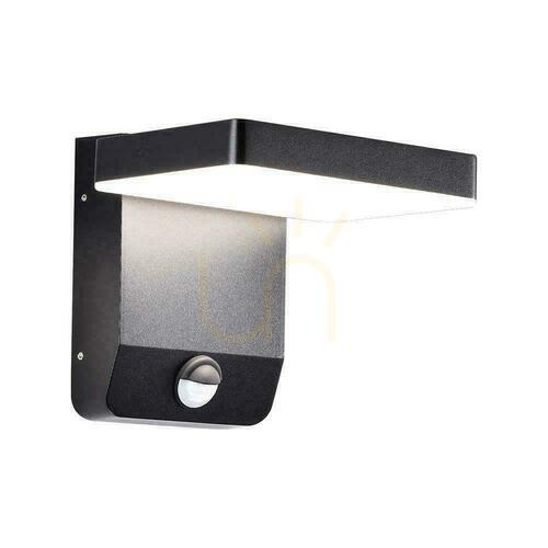 Kontrollera V-TAC Projector fasadarmatur 17W rörelsesensor svart IP65 VT-11020S 3000K 2520lm.