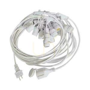 Trädgårdsgirlang V-TAC Vit 15 meter 15 armaturer E27 Gummi+Sockel IP54 VT-713 small 1