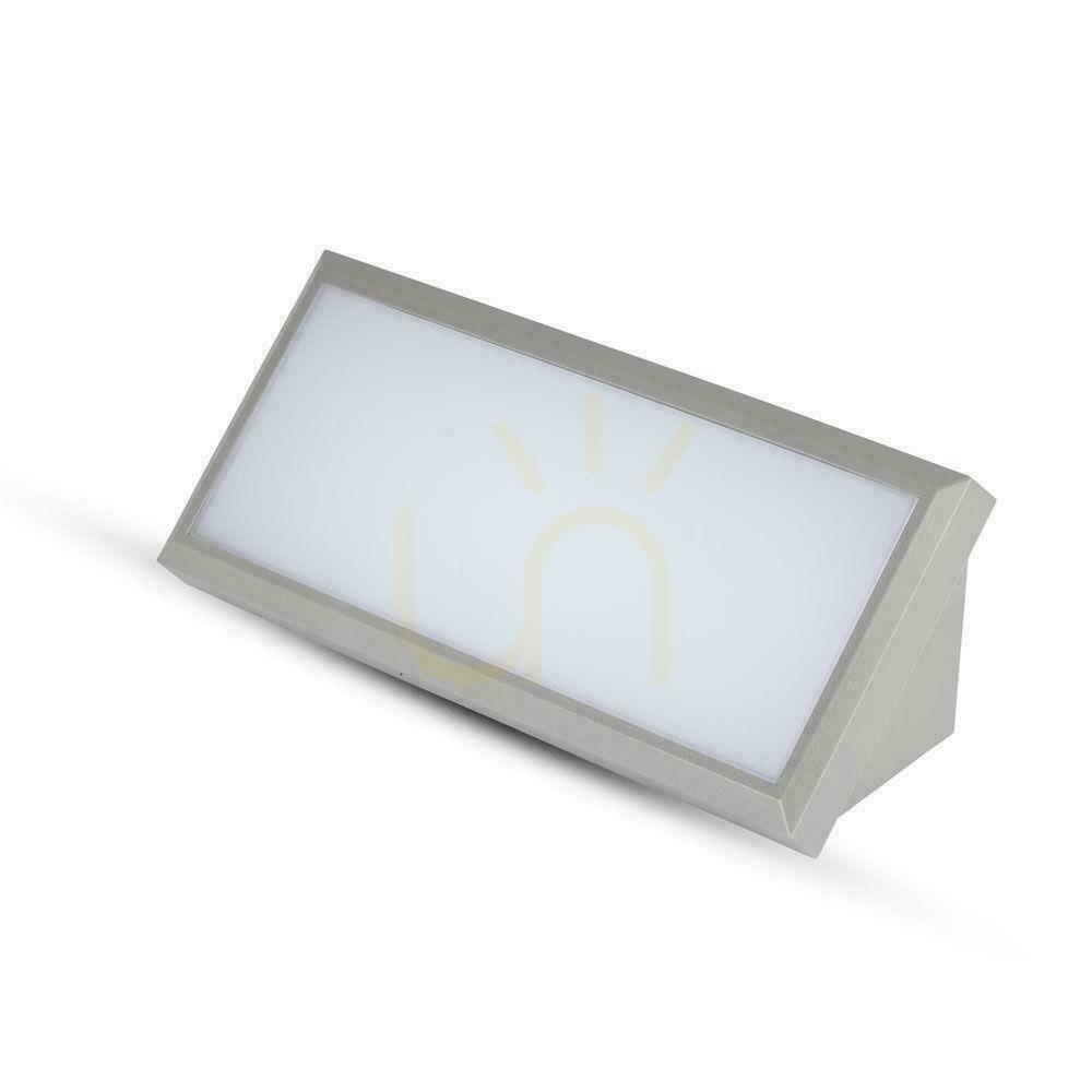Utsikt V-TAC 12W LED avfasad grå IP65 VT-8054-N 6400K 1250lm väggarmatur. V-TAC 12W LED avfasad grå IP65 VT-8054-N 6400K 1250lm väggarmatur.