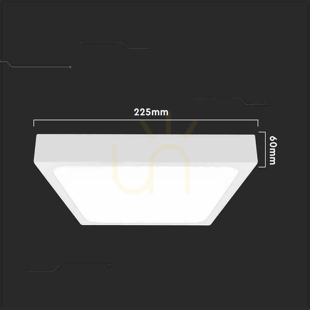 Display Plafond V-TAC 18W LED Square IP44 23x23cm Vit VT-8618W-SQ 3000K 1800lm. Plafond V-TAC 18W LED Square IP44 23x23cm Vit VT-8618W-SQ 3000K 1800lm.