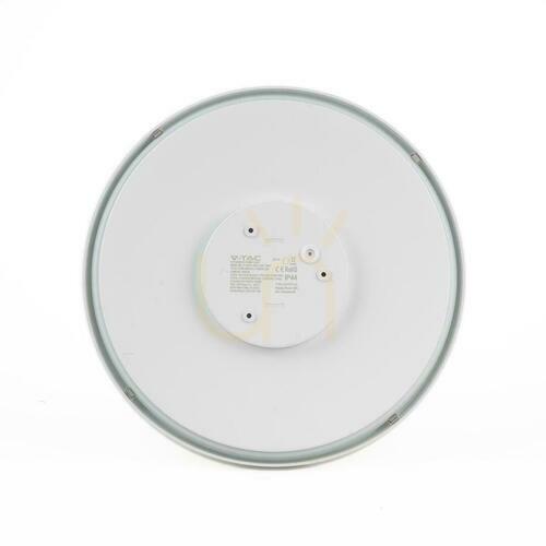 Kontrollera Plafond V-TAC 18W LED rund IP44 mikrovågsugn rörelsesensor 23cm vit VT-8618S-W-RD 3000K 1800lm
