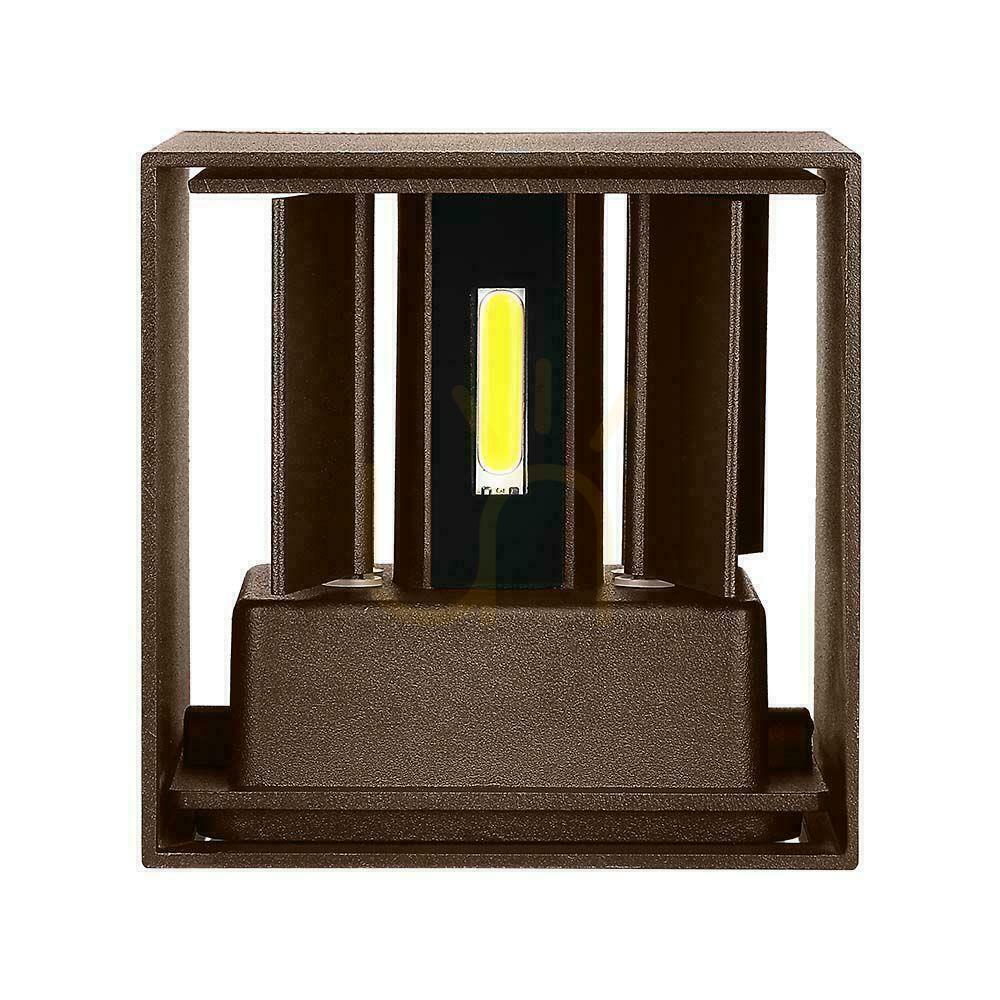 Förhandsvisning V-TAC 11W LED-väggarmatur Upptill Nedtill Justerbar Brons Corten Square IP65 VT-759-12 3000K 1360lm V-TAC 11W LED-väggarmatur Upptill Nedtill Justerbar Brons Corten Square IP65 VT-759-12 3000K 1360lm