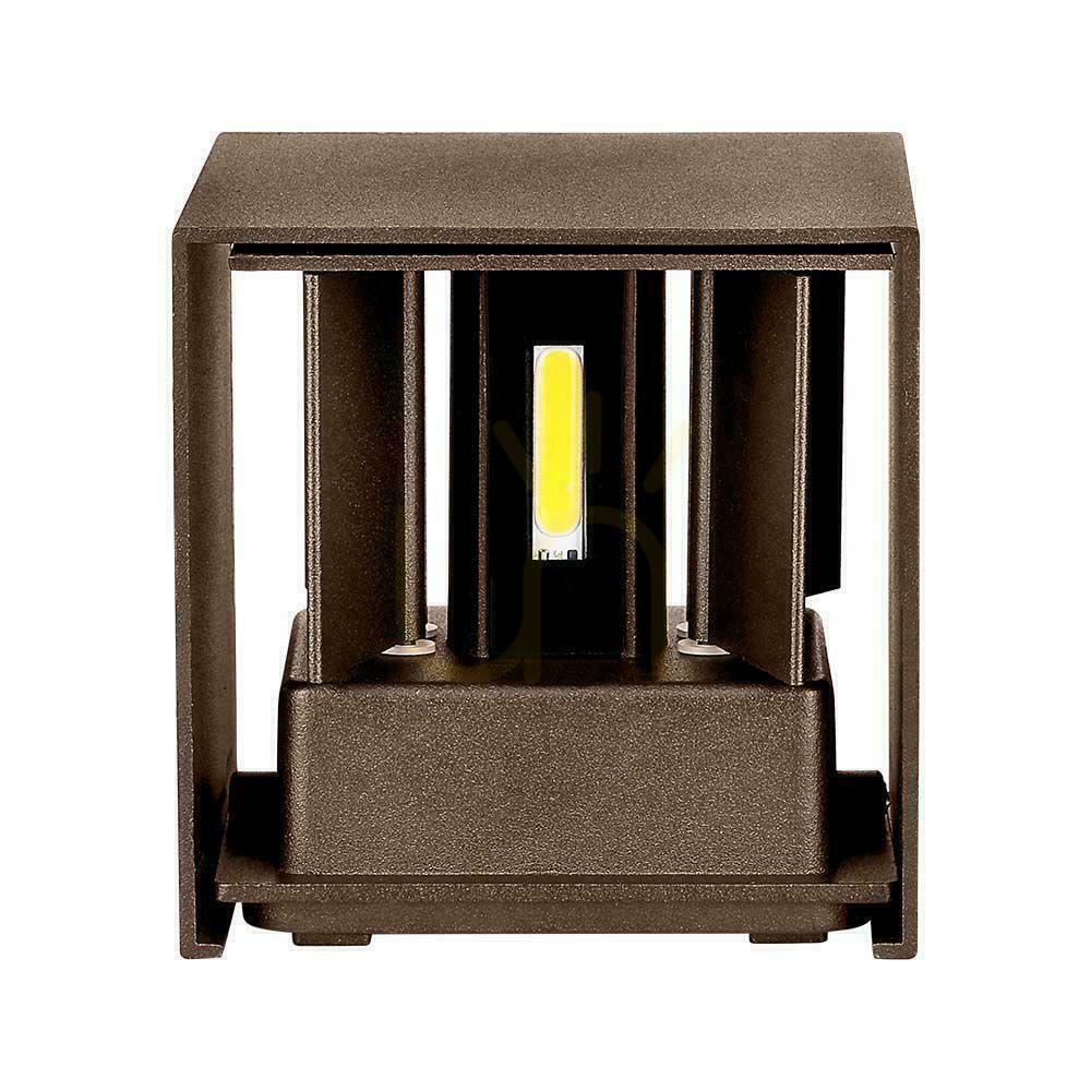 Visa V-TAC 11W LED-väggarmatur Upptill Nedtill Justerbar Brons Corten Square IP65 VT-759-12 3000K 1360lm V-TAC 11W LED-väggarmatur Upptill Nedtill Justerbar Brons Corten Square IP65 VT-759-12 3000K 1360lm