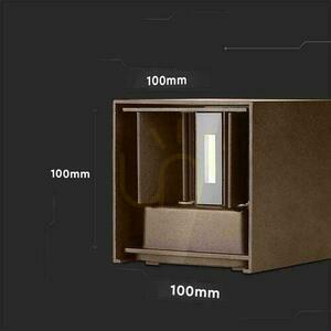 V-TAC 11W LED-väggarmatur Upptill Nedtill Justerbar Brons Corten Square IP65 VT-759-12 3000K 1360lm 6 V-TAC 11W LED-väggarmatur Upptill Nedtill Justerbar Brons Corten Square IP65 VT-759-12 3000K 1360lm small 6