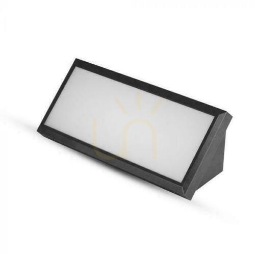 Kontrollera V-TAC 12W LED avfasad väggarmatur Svart IP65 VT-8054 4000K 1250lm.