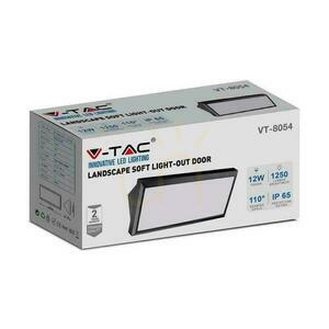 V-TAC 12W LED avfasad väggarmatur Svart IP65 VT-8054 4000K 1250lm. small 4