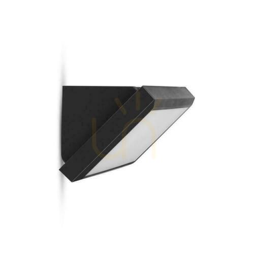 Kontrollera V-TAC 12W LED avfasad väggarmatur Svart IP65 VT-8054 4000K 1250lm.