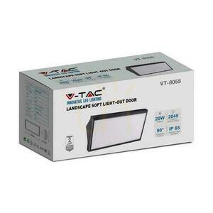 V-TAC 20W LED avfasad väggarmatur svart IP65 VT-8055 3000K 2045lm small 4