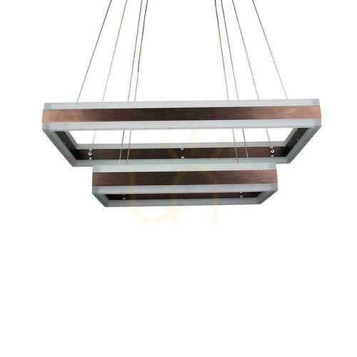 Kontrollera V-TAC 100W ljuskrona med mjukt ljus LED-pendellampor dimbar kaffe VT-101-2D-C-N 3000K 6300lm 3 års garanti