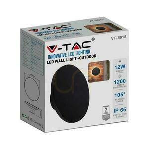 V-TAC VT-8612B-RD svart LED-vägglampa, 12 W, 4000 K, 1400 lm, IP65 small 4