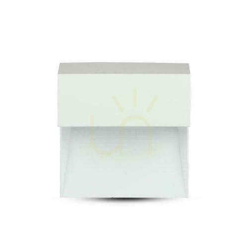 Kontrollera Väggmontering 3W LED V-TAC Vit Kvadratisk 230V IP65 VT-1172-W-N 3000lm 300lm.