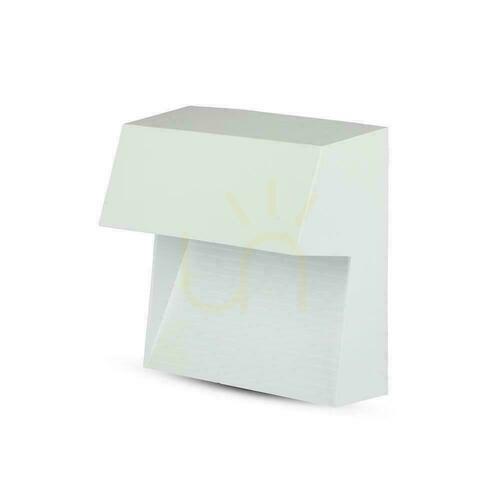 Kontrollera Väggmontering 3W LED V-TAC Vit Kvadratisk 230V IP65 VT-1172-W-N 3000lm 300lm.
