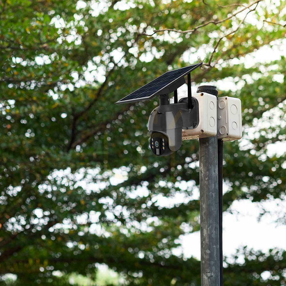 Kontrollera V-TAC WiFi WiFi HD SMART Solar PTZ IR Utomhuskamera Svart VT-11024 V-TAC WiFi WiFi HD SMART Solar PTZ IR Utomhuskamera Svart VT-11024