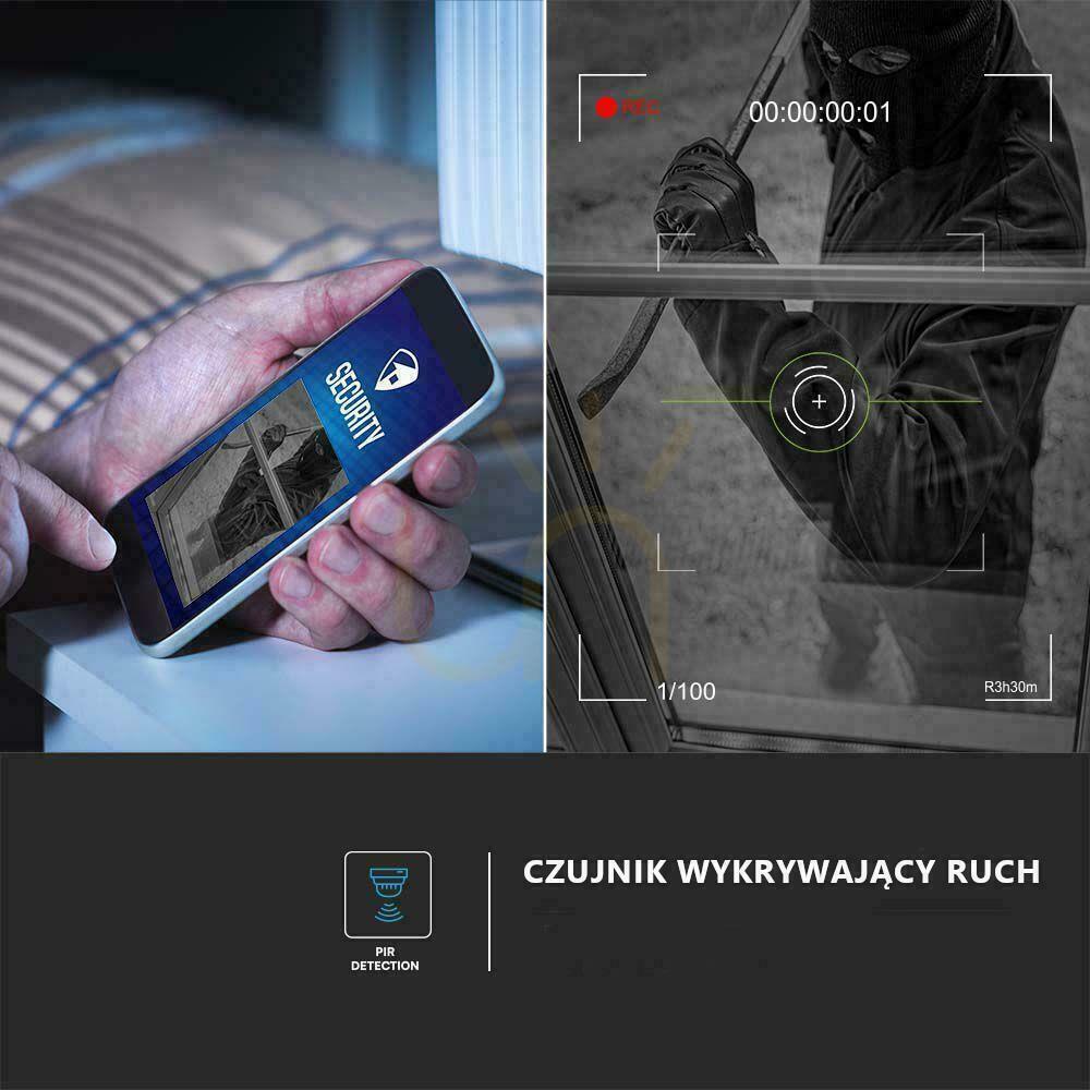 Förhandsvisning V-TAC WiFi WiFi HD SMART Solar PTZ IR Utomhuskamera Svart VT-11024 V-TAC WiFi WiFi HD SMART Solar PTZ IR Utomhuskamera Svart VT-11024