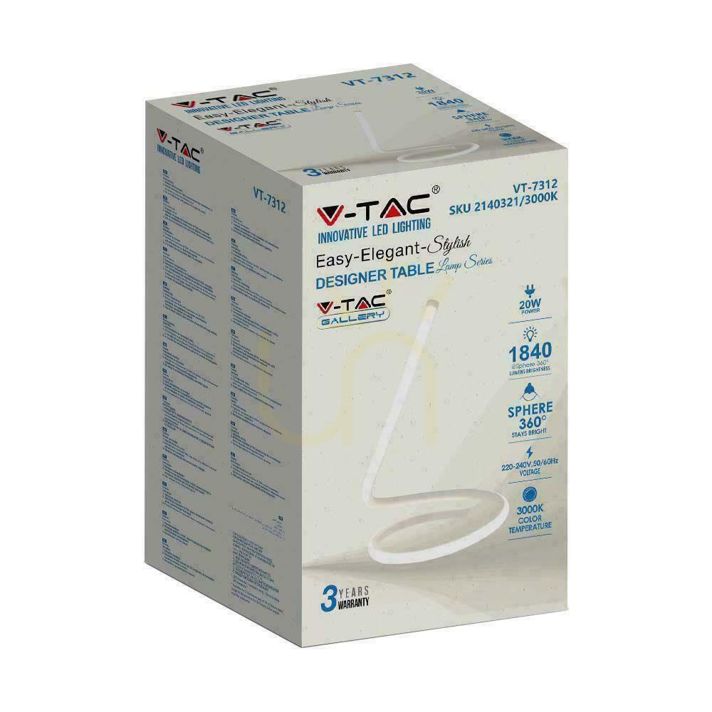 Utsikt LED-lampa V-TAC Bent White Profile 20W 35cm VT-7312-W-N 3000K 1840lm 3 års garanti LED-lampa V-TAC Bent White Profile 20W 35cm VT-7312-W-N 3000K 1840lm 3 års garanti