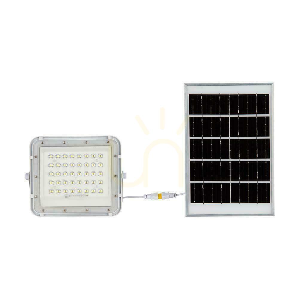 Kontrollera V-TAC 6W Solar LED-projektor Fjärrkontroll, AUTO, Timer, IP65 Vit VT-40W-W 4000K 400lm. V-TAC 6W Solar LED-projektor Fjärrkontroll, AUTO, Timer, IP65 Vit VT-40W-W 4000K 400lm.