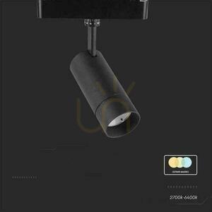 SMART 48V V-TAC 8W LED CCT 27st SMART WiFi TRACKLIGHT Projektorarmatur Svart VT-908D 2700K-6400K 700lm 3 års garanti small 2