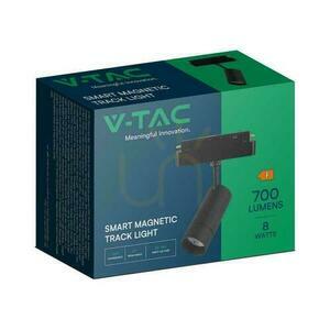 SMART 48V V-TAC 8W LED CCT 27st SMART WiFi TRACKLIGHT Projektorarmatur Svart VT-908D 2700K-6400K 700lm 3 års garanti small 3