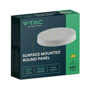 V-TAC Ytmonterad LED-panel Premium Downlight 6W rund fi120 VT-60006 6500K 660lm. small 3