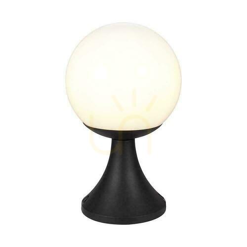 Kontrollera V-TAC E27 Sphere trädgårdsarmaturstång 33cm svart MAT VT-1230 3 års garanti