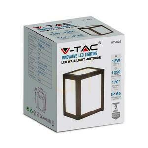 V-TAC 12W LED-väggarmatur IP65 Svart VT-822 3000K 1350lm small 4