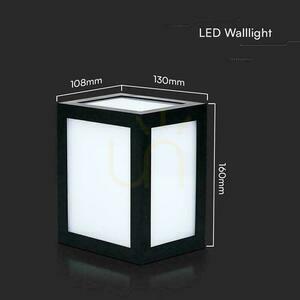 V-TAC 12W LED-väggarmatur IP65 Svart VT-822 3000K 1350lm small 5