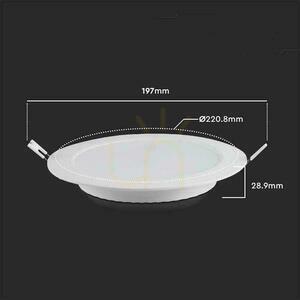 V-TAC LED Panel Infälld Premium Downlight 18W Rund fi220 VT-61018 3000K 1850lm. small 1