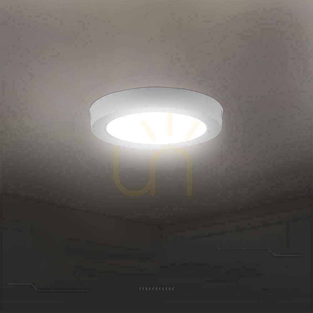 Visa V-TAC Ytmonterad LED Panel Premium Downlight 24W Rund fi290 VT-60024 3000K 2500lm. V-TAC Ytmonterad LED Panel Premium Downlight 24W Rund fi290 VT-60024 3000K 2500lm.