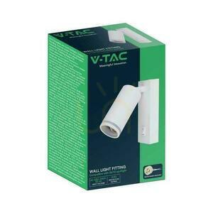 V-TAC VT-429 vit GU10-väggspot med strömbrytare small 2