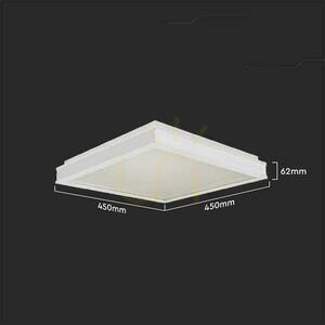 Plafond V-TAC 24W LED 3in1 vit fyrkant 45x45cm VT-7782 4000K 2450lm small 1