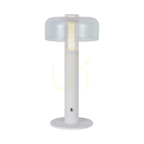 Kontrollera V-TAC 1W LED nattduksbordslampa 30cm USB-laddning dimbar vit VT-1049 3000K 100lm