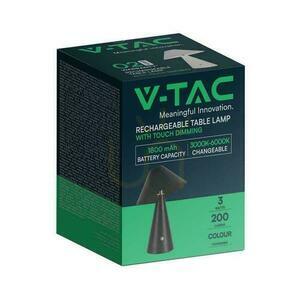 V-TAC 3W LED 24cm nattlampa för skrivbord USB-laddning Dimbar Svart VT-1051 3000K-6000K 200lm. small 4