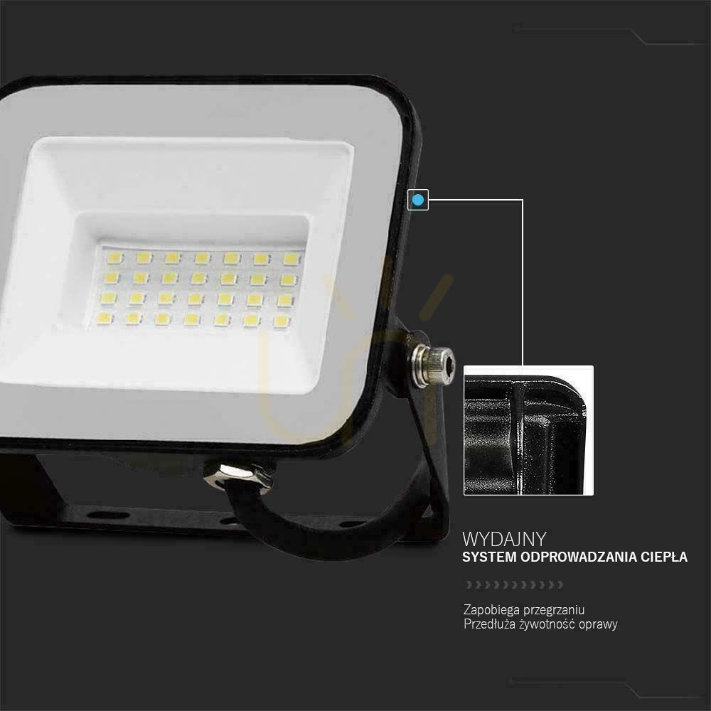Förhandsvisning V-TAC 30W LED-strålkastare VT-44030 Samsung Chip, svart, 6500K V-TAC 30W LED-strålkastare VT-44030 Samsung Chip, svart, 6500K