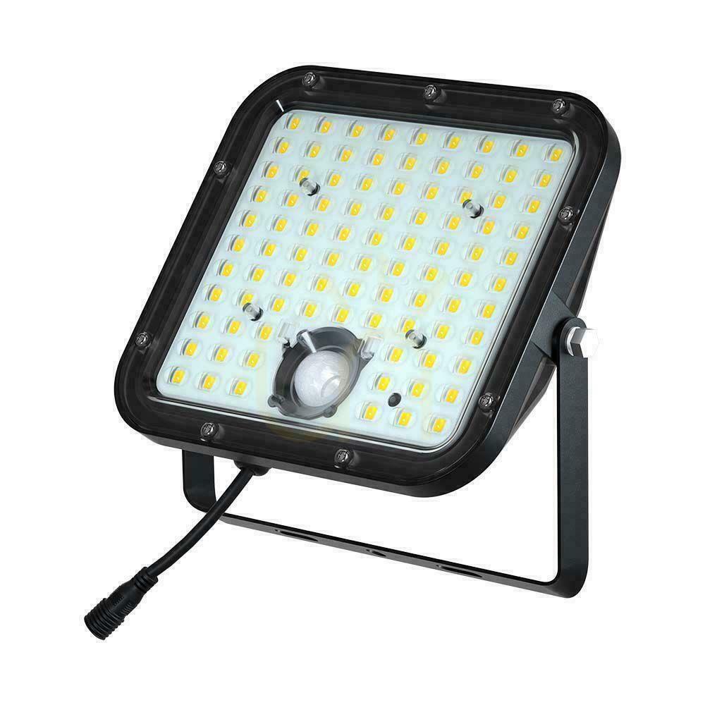Utsikt V-TAC 30W IP65 Solar LED-projektor, fjärrtimer, LiFePo 6,4V 6000mA Svart VT-432 6400K 4800lm 3 års garanti V-TAC 30W IP65 Solar LED-projektor, fjärrtimer, LiFePo 6,4V 6000mA Svart VT-432 6400K 4800lm 3 års garanti