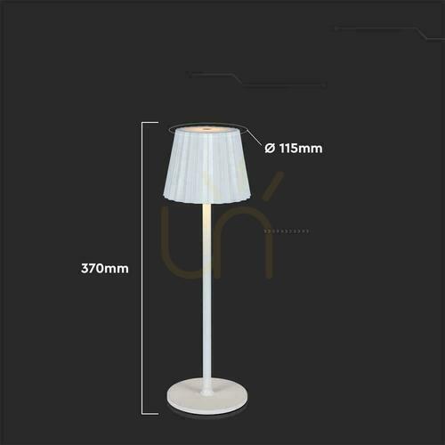 Kontrollera V-TAC 4W LED nattduksbordslampa 37cm USB-laddning dimbar vit VT-1028 3000K-6000K 150lm