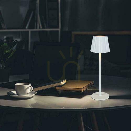 Kontrollera V-TAC VT-1028-W LED-bordslampa 1,5 W vit USB-C 37 cm
