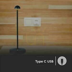 V-TAC 3W LED 29cm skrivbordslampa Nattlampa USB-laddning Dimbar Svart VT-1073 3000K-6000K 130lm. small 5