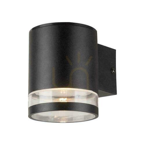 Kontrollera Vägglampa för trädgård Solar V-TAC 1W LED Svart IP54 Rörelsesensor VT-1145 3000K 70lm 3 års garanti